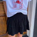 GIRLS BLACK RUFFLE SKORT