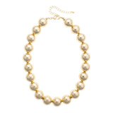 MARJORIE BEADED NECKLACE - SHINY GOLD
