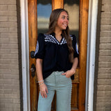 HUMPHREY EMBROIDERED TOP