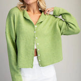 ESSENTIAL CARDIGAN - AVOCADO