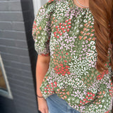 NINA OPEN MEADOWS TOP - GREEN