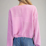 CHENILLE SWEATER - SWEET PINK