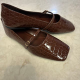 ADELE BALLET FLAT - BROWN CROC