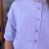 BUTTON DOWN SWEATER - LAVENDER