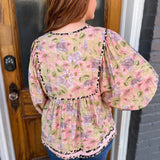 THE CAMEL FLORAL W/LEOPARD TRIM