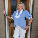 THE JACKIE TOP - BLUE