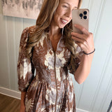 THE MOCHA FLORAL DRESS