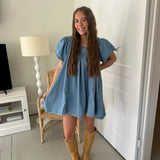 LT DENIM MINI DRESS