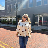 THE CREAM POLKA DOT TOP