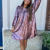 ROSE SHIMMER SAVANNAH DRESS