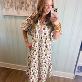 THE HARVEST MIDI DRESS - WHT