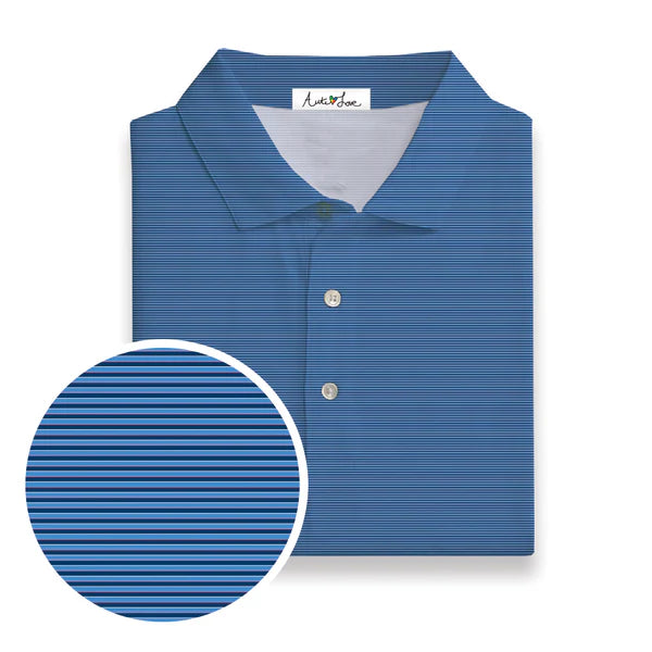 NAVY/LT BL/PINK POLO