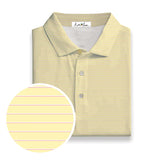 AUTILOVE STRIPE PERFORMANCE POLO - YELL/PNK