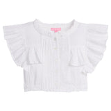 ANNIE TOP - WHITE SEERSUCKER