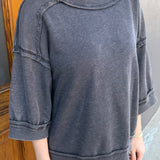 THE PENELOPE SS TOP - BLACK