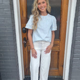 TABBY TOP - BLUE STRIPE