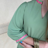 NAOMI DRESS - BASIL