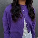 PURPLE BUTTON UP CARDIGAN