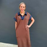THE MALLORY DRESS - BROWN