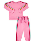 GIRLS SAVANNAH JOGGER SET - TAFFY PINK