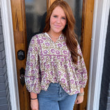 THE CHANDLER BLOUSE - PURPLE