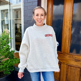 "GEORGIA" MOCK NECK - GREY