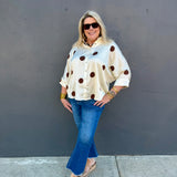 THE CREAM POLKA DOT TOP