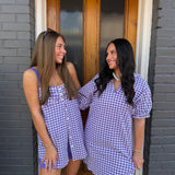 THE ROSIE ROMPER - PURP/WHT