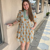 SAGE BLOOM MINI DRESS