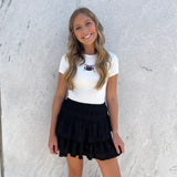 GAME DAY BOW TEE - PURPLE