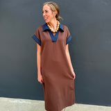 THE MALLORY DRESS - BROWN