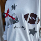 PATCHWORK GAME DAY SWEATSHIRT