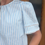 TABBY TOP - BLUE STRIPE