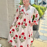 BERRY ROSE' CAFTAN DRESS