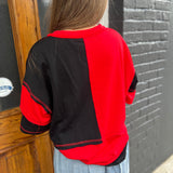 OVERSIZED GAMEDAY TEE - RED/BLK