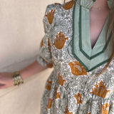 SAGE BLOOM MINI DRESS
