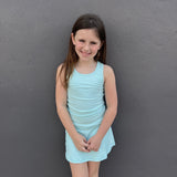 THE BELLA GIRLS TENNIS SKIRT - AQUA