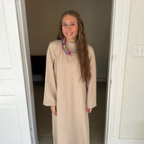 THE SANDY SWEATER DRESS - SAND