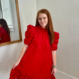 RED ROOSEVELT PARTY DRESS