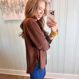 THE LANIE TOP - BROWN