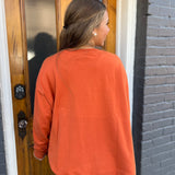 FALL SPARKLE SWEATSHIRT - RUST
