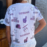 THE TOUCHDOWN TEE - PURPLE