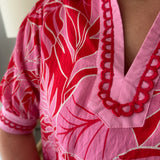 THE TROPICAL RONDA TOP - RED