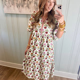 THE HARVEST MIDI DRESS - WHT