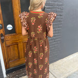 THE RACHEL DRESS - BROWN