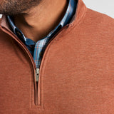 COTTON/MODAL QUARTER-ZIP - ADOBO