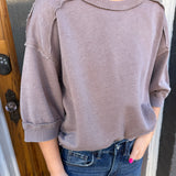 THE PENELOPE SS TOP - MOCHA