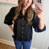 THE HANNAH BLOUSE - BLACK