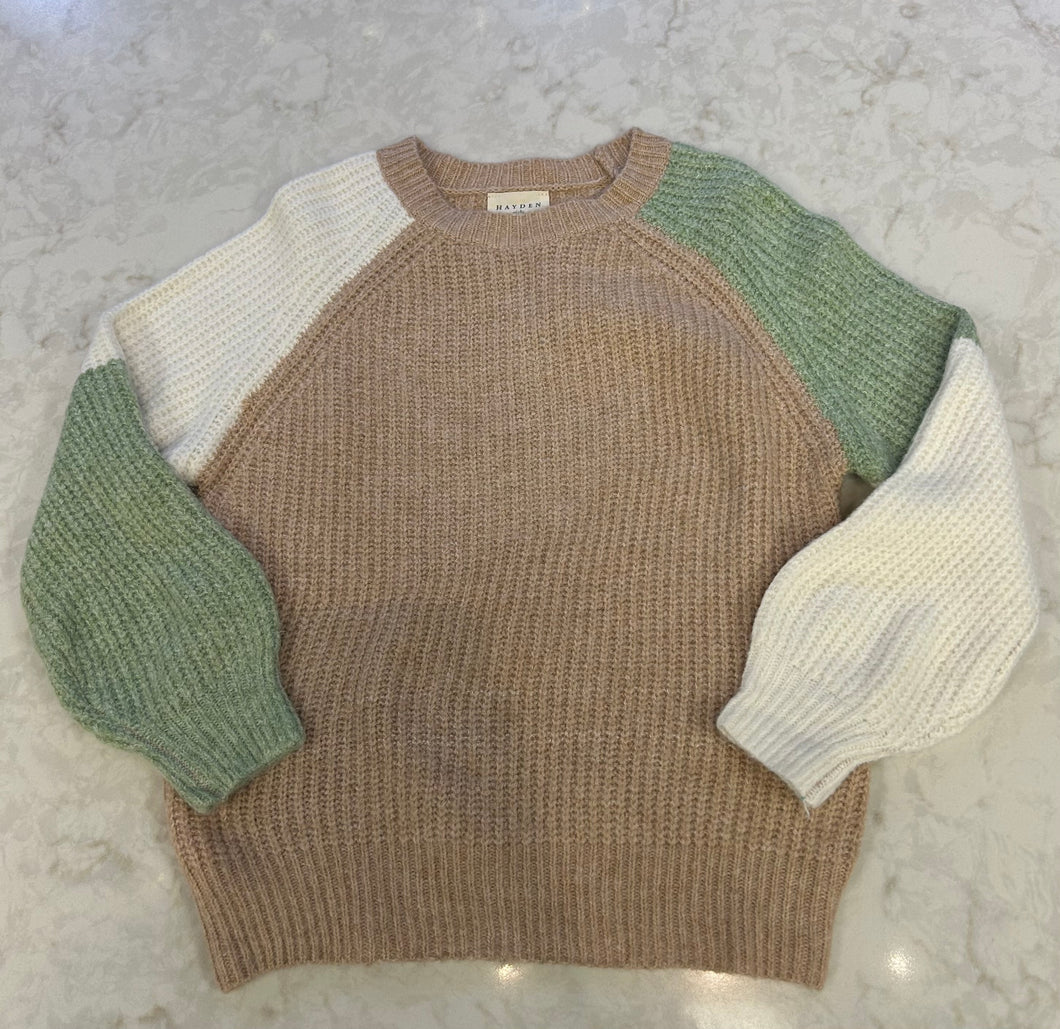 GIRLS COLORBLOCK SWEATER