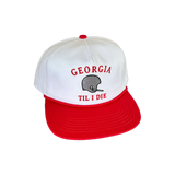 HELMET GEORGIA TILL I DIE - RED/WHT HAT